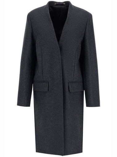 charcoal melange shawl collar coat - TOTEME - BALAAN 1