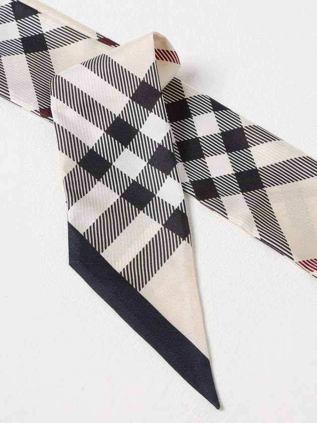 Skinny Check Silk Scarf Beige - BURBERRY - BALAAN 4