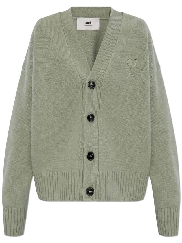 De Coeur Knit Cardigan Green - AMI - BALAAN 2