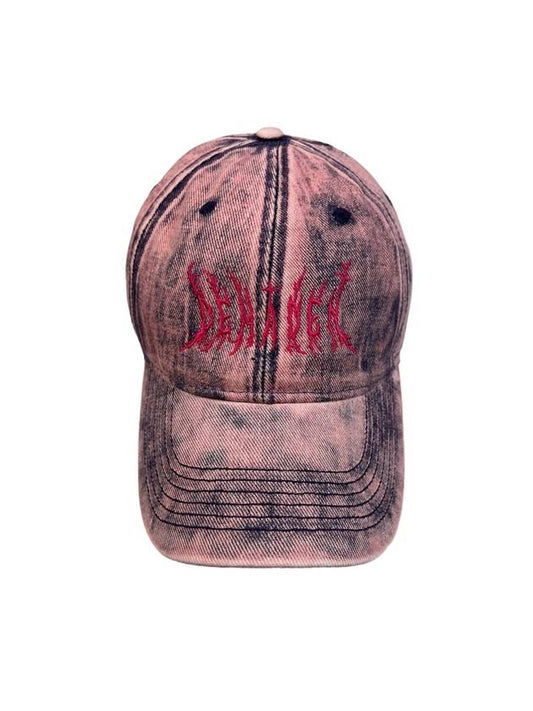 DEATH METAL LOGO VINTAGE BALL CAP PINK - DEMADEN - BALAAN 2