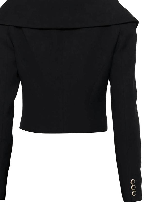 Off shoulder wool jacket black - ALESSANDRA RICH - BALAAN 4