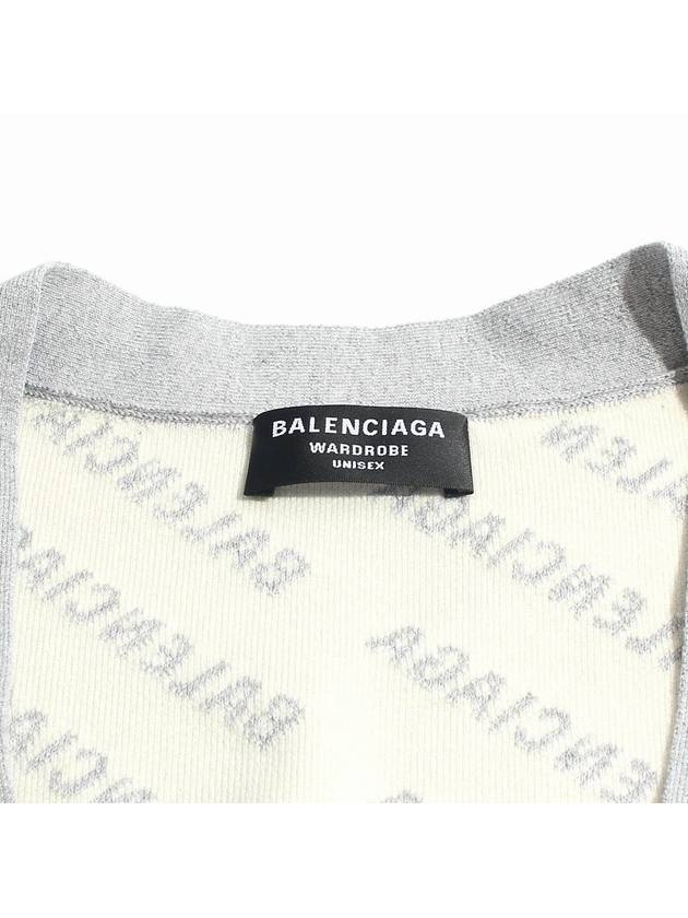 All-Over Logo Cardigan Grey - BALENCIAGA - BALAAN 6