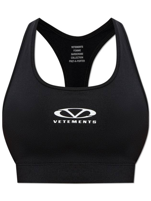 VETEMENTS Strappy Training Top, Women's, Black - VETEMENTS - BALAAN 1