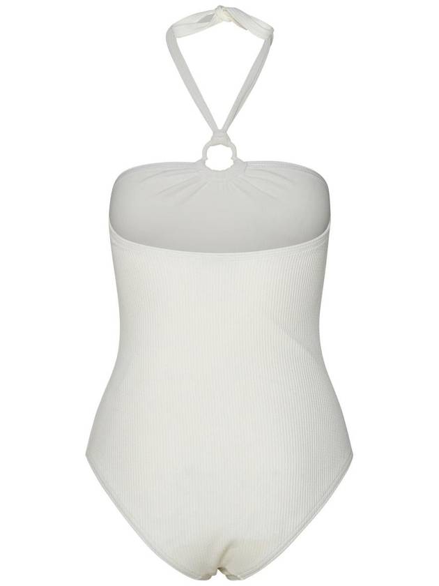 Moncler One-Piece Swimsuit In White Polyamide Blend - MONCLER - BALAAN 3