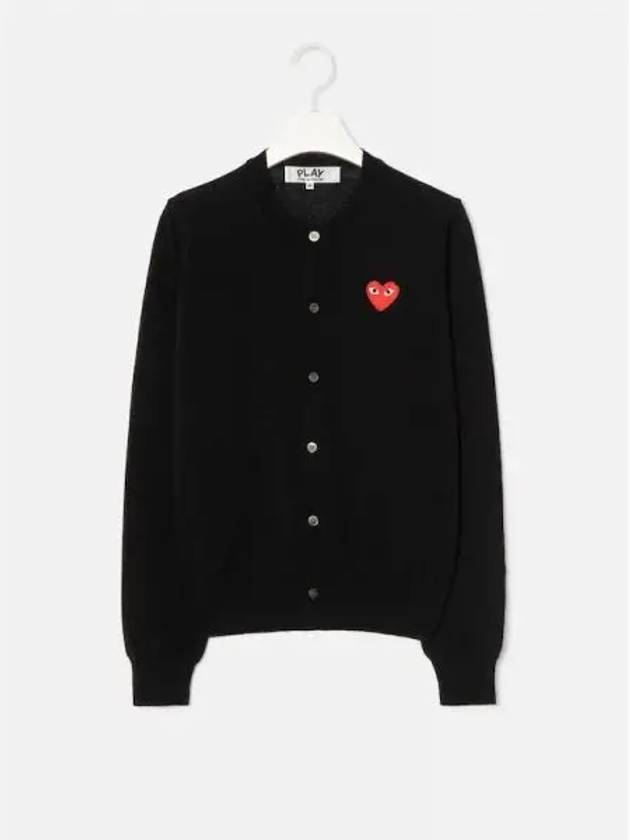 Unisex Red Heart Wappen Spring Fall Cardigan Black Contemporary Domestic Product GM0024070970591 - COMME DES GARCONS PLAY - BALAAN 1