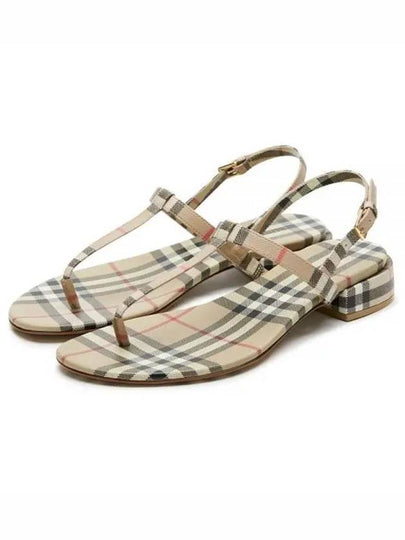 Vintage Check Lambskin Sandals Archive Beige - BURBERRY - BALAAN 2