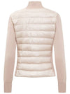 Logo Padded Wool Cardigan Pink - MONCLER - BALAAN 4