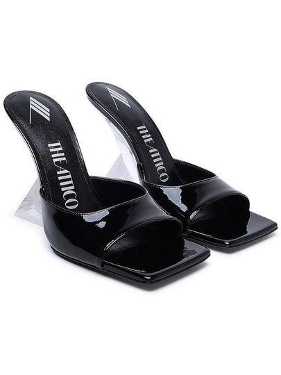 The Attico Black Patent Leather Slippers - THE ATTICO - BALAAN 2