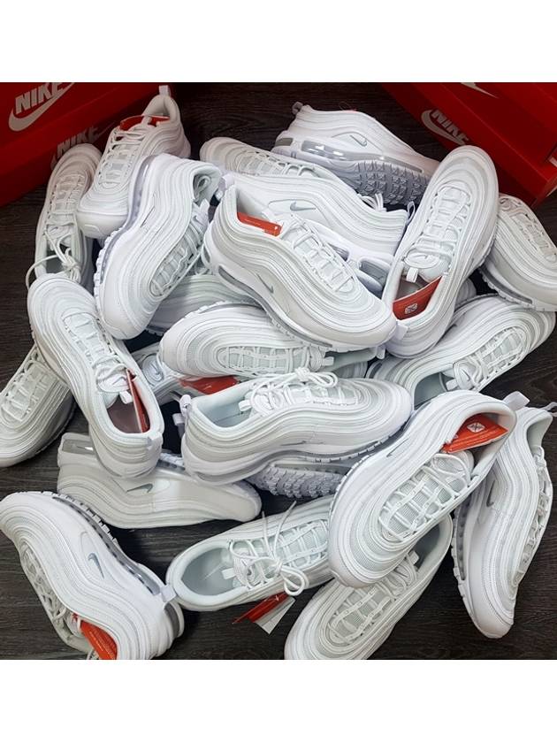 Air Max 97 Low Top Sneakers Triple White Wolf Grey - NIKE - BALAAN 3