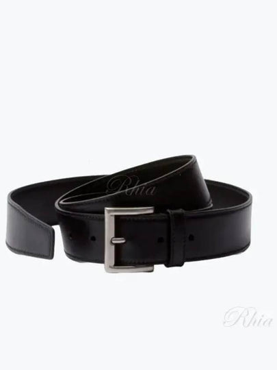 Leather Belt Black Black - PRADA - BALAAN 2