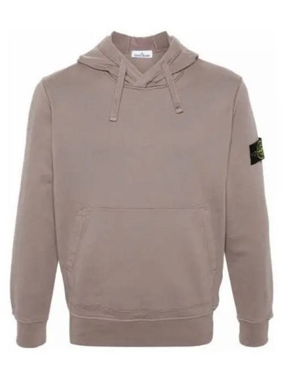 Logo Patch Drawstring Hoodie Grey - STONE ISLAND - BALAAN 2