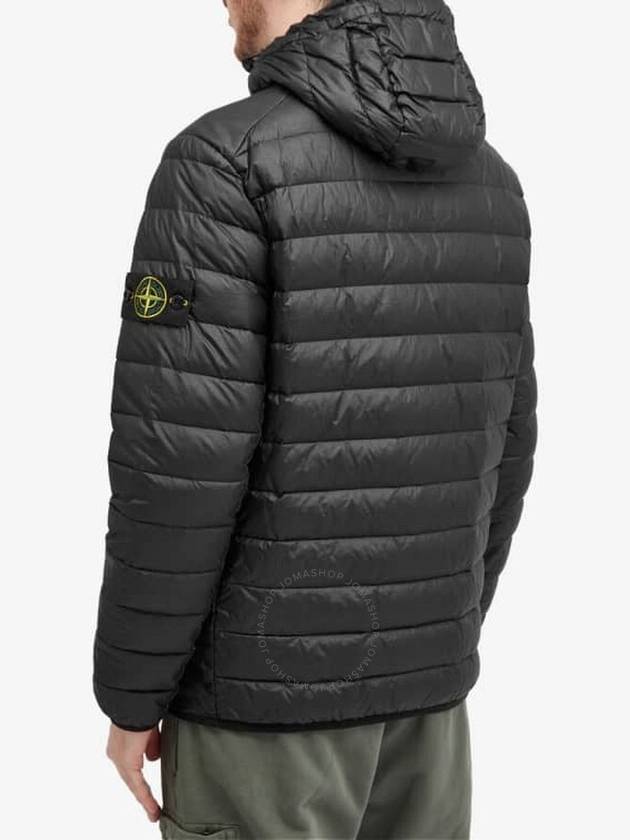 Loom Woven Chambers R-Nylon Down-TC Light Hoodie Down Jacket Black - STONE ISLAND - BALAAN 4