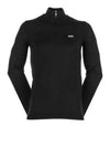 Logo Print Zipper Neck Cotton Blend Long Sleeve T-Shirt Black - HUGO BOSS - BALAAN 2