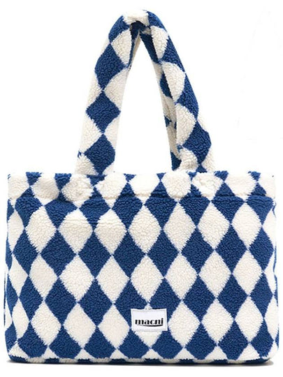 Checker shoulder bag navy - MACNI - BALAAN 2