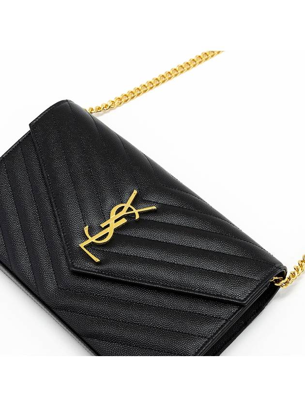 Monogram Matelasse Chain Shoulder Bag Black - SAINT LAURENT - BALAAN 6