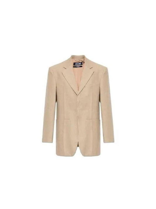 Women's La Veste D'homme Boxy Blazer Jacket Beige - JACQUEMUS - BALAAN 2