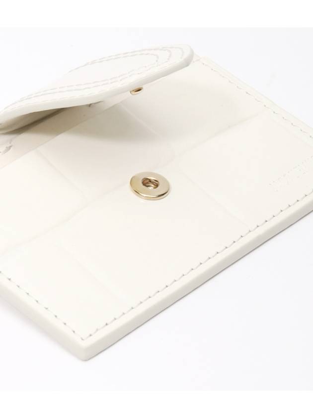 Le Porte Carte Bambino Leather Card Wallet Ivory - JACQUEMUS - BALAAN 5