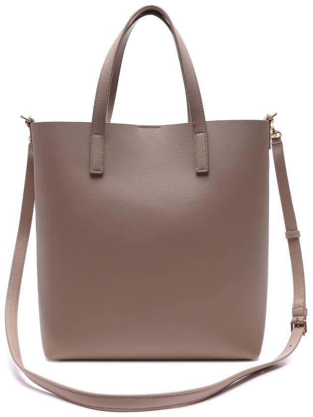 Shopping Toy Supple Leather Tote Bag Dark Beige - SAINT LAURENT - BALAAN 5