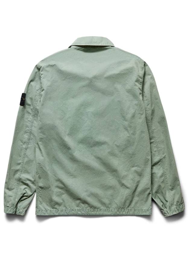 Wappen Patch Old Effect Zip-Up Jacket Green - STONE ISLAND - BALAAN 3