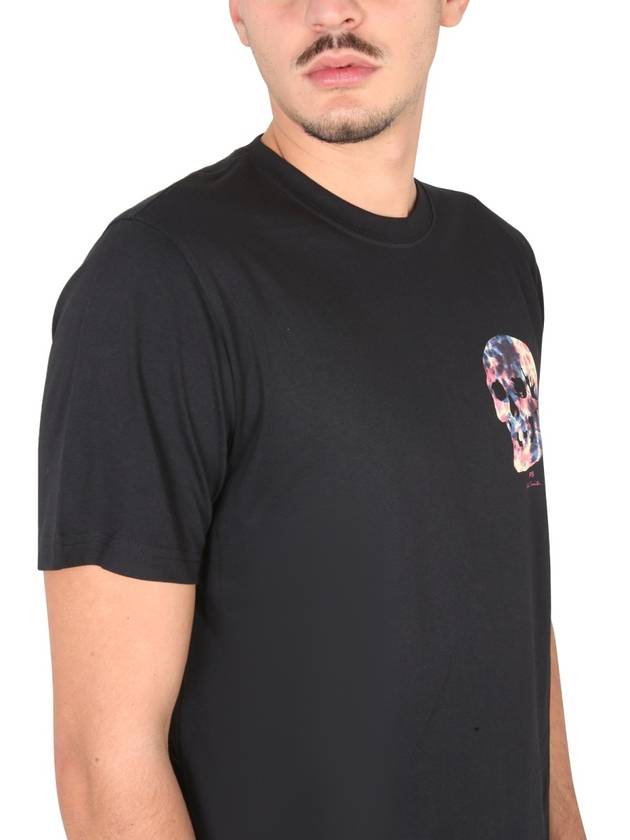 Tie Dye Skull Short Sleeve T-Shirt Black - PAUL SMITH - BALAAN 5