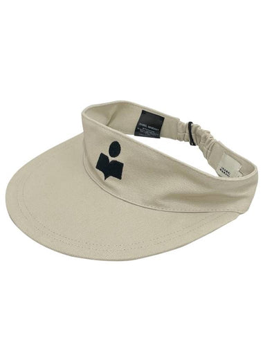 TYRY Tyree Logo Visor Cap Hat Ecru Black CQ004XFA A3C05A ECBK - ISABEL MARANT ETOILE - BALAAN 1