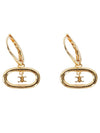 Maillon Triomphe Mobile Earrings Brass Gold - CELINE - BALAAN 2