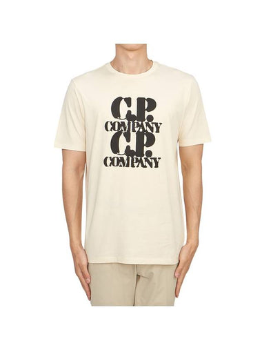 30/1 Jersey Graphic Short Sleeve T-Shirt Beige - CP COMPANY - BALAAN 1