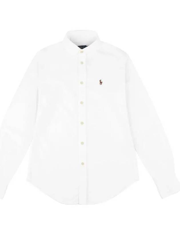 Pony Classic Fit Long Sleeve Shirt White - POLO RALPH LAUREN - BALAAN 3