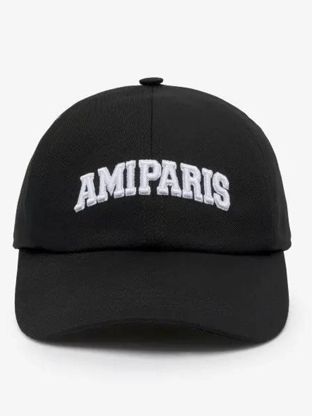 Logo Embroidered Ball Cap Black UCP206CO0020001 - AMI - BALAAN 1