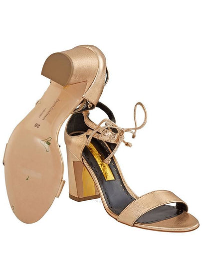 Rupert Sanderson Fairal Heel Sandal Gold tone, Brand Size 36 ( US Size  6 ) - RUPERT SANDERSON - BALAAN 2