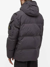 Men's Wappen Patch Crinkle Wraps Padding Steel Grey - STONE ISLAND - BALAAN 4