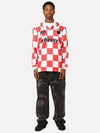 AU Australia Football Polo Long Sleeve T Shirt ST0M0476 White Red Check MENS S - STUSSY - BALAAN 3