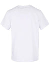 Men s Velvet Logo Patch Short Sleeve T Shirt White 8C00064 8390T 001 - MONCLER - BALAAN 4