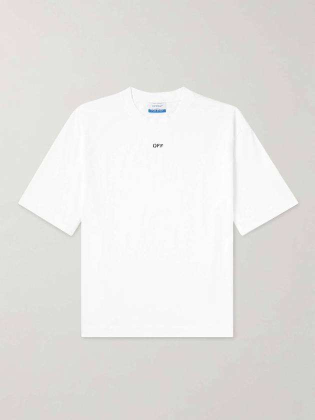 logo cotton jersey t-shirt OMAA120C99JER0050110 B0080990011 - OFF WHITE - BALAAN 1