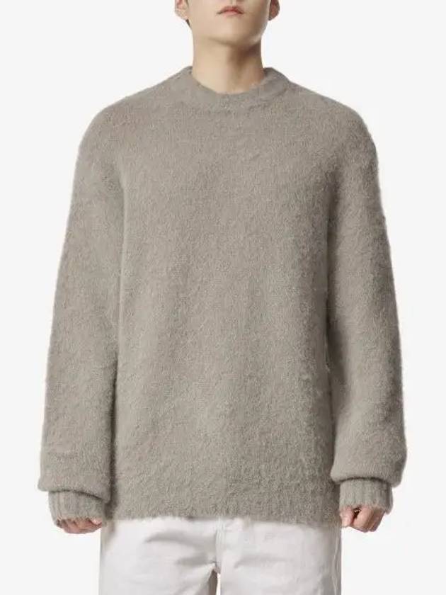 Texture Crew Neck Knit Top Taupe - AMI - BALAAN 2