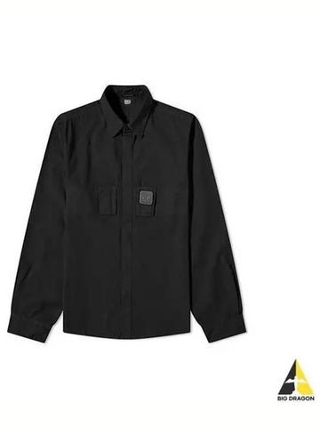 CP Company Metropolis Zip Up Shirt Jacket Black 13CMSH133A 002824G - CP COMPANY - BALAAN 1