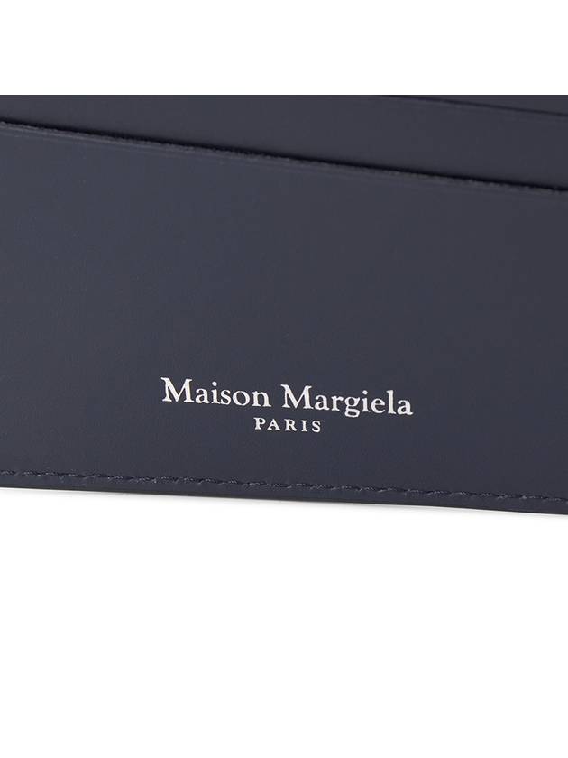 Stitched Bifold Leather Half Wallet Navy - MAISON MARGIELA - BALAAN 6