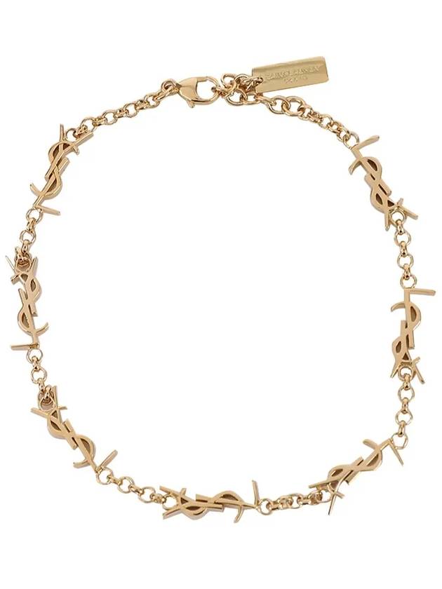 Cassandre Logo Chain Bracelet Gold - SAINT LAURENT - BALAAN 7