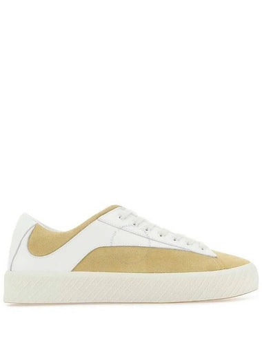 By Far Ladies Rodina Suede And Leather Low-top Sneakers In Sand, Brand Size 37 ( US Size 7 ) - BY FAR - BALAAN 1