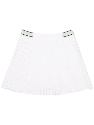 Side pleated skirt WHITE WOMAN - MALBON GOLF - BALAAN 1