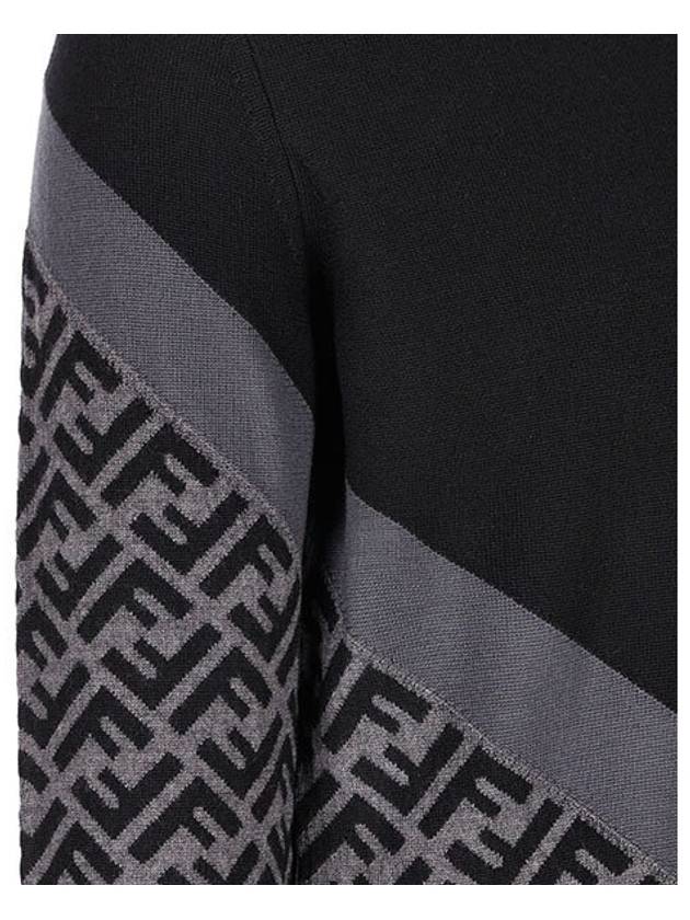 Diagonal Wool Knit Top Black - FENDI - BALAAN 4