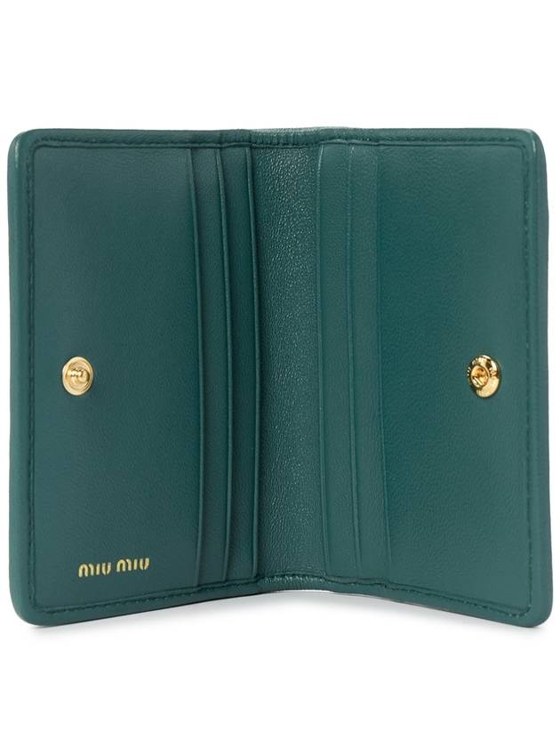 Matelasse Nappa Leather Card Wallet Lagoon Blue - MIU MIU - BALAAN 5