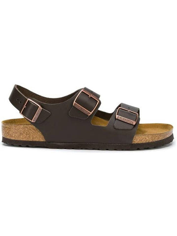 Milano Leather Narrow Sandals Dark Brown - BIRKENSTOCK - BALAAN 1