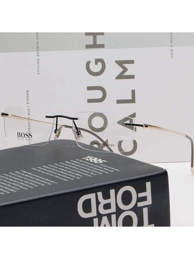 Hugo Boss titanium rimless glasses frame BOSS1266B 003 ultra light - HUGO BOSS - BALAAN 2