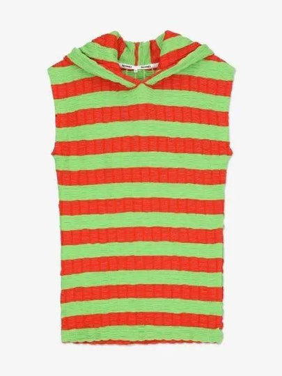 Stripe Hooded Sleeveless Green Orange - SUNNEI - BALAAN 2