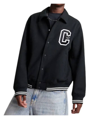 Retro C Varsity Jacket Black - CONVERSE - BALAAN 1