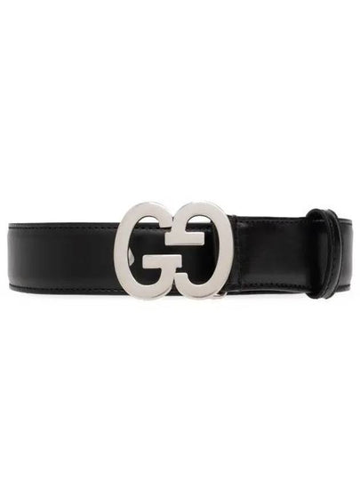 GG Superme Monogram Leather Buckle Belt - GUCCI - BALAAN 2