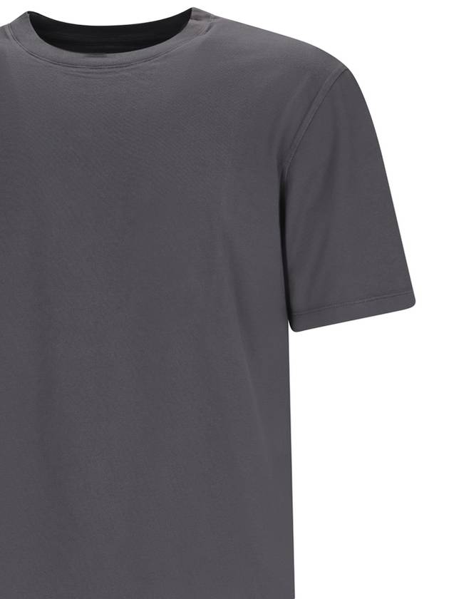 Organic Cotton Short Sleeve T-Shirt Dark Grey - MAISON MARGIELA - BALAAN 4