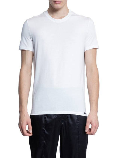 Cotton Modal Crew Neck Short Sleeve T-Shirt White - TOM FORD - BALAAN 2