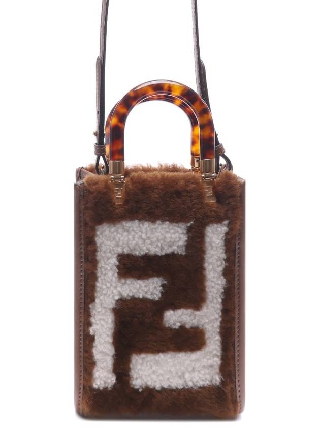 Sunshine Shopper Mini Bag Brown - FENDI - BALAAN.